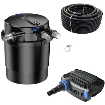 AQUARISTIKWELT24 Druckteichfilter Set Cpu 20000 Mit 50w Eco Pumpe 10m Schlauch Nr.41 AQUARISTIKWELT24 Druckteichfilter Set Cpu 20000 Mit 50w Eco Pumpe 10m Schlauch Nr.41