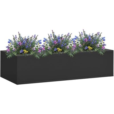 vidaXL Bürofloß Blumenkasten Anthrazit Stahl - Blumentopf vidaXL Bürofloß Blumenkasten Anthrazit Stahl - Blumentopf