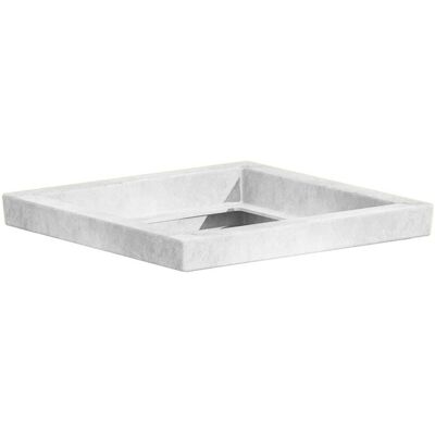 MONACIS Untersetzer Für Quadratische Topf Für Pflanzen Und Blumen Im Freien "made In Italy" -50 X 50 Cm / Weiß MONACIS Untersetzer Für Quadratische Topf Für Pflanzen Und Blumen Im Freien "made In Italy" -50 X 50 Cm / Weiß