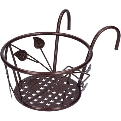 HEAT Hängender Balustraden-pflanzkasten, Pflanzenstütze Für Balkon, Terrasse Und Garten, 2er-set, Geländerpfosten, Bronze-finish, Behälter Für Geländer, Dekorativer Topfhänger HEAT Hängender Balustraden-pflanzkasten, Pflanzenstütze Für Balkon, Terrasse Und Garten, 2er-set, Geländerpfosten, Bronze-finish, Behälter Für Geländer, Dekorativer Topfhänger