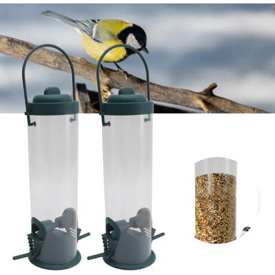 JUTE Set Mit 2 Vogelfutterhäuschen Aus Kunststoff Für Den Außenbereich, Automatische Hängefutterhäuschen, Transparente Kolibri-futterhäuschen, Gartendekoration JUTE Set Mit 2 Vogelfutterhäuschen Aus Kunststoff Für Den Außenbereich, Automatische Hängefutterhäuschen, Transparente Kolibri-futterhäuschen, Gartendekoration