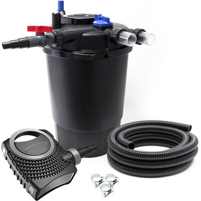 Sunsun Komplettset: Cpf-30000 Teichdruckfilter Bis 12000 L Mit 55 Watt Uv-c Teichklärer, Neo8000 Supereco Teichpumpe 8000l/h 70w, 10m Teichschlauch 38 Mm (1 1/2"), Schlauchschellen W1 44-47mm Sunsun Komplettset: Cpf-30000 Teichdruckfilter Bis 12000 L Mit 55 Watt Uv-c Teichklärer, Neo8000 Supereco Teichpumpe 8000l/h 70w, 10m Teichschlauch 38 Mm (1 1/2"), Schlauchschellen W1 44-47mm