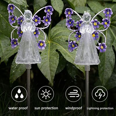 JUTE Set Mit 2 Solarbetriebenen Led-lichterketten In Engelsform Für Den Garten, Wasserdicht, Ideal Für Halloween Und Weihnachten. Gartendekoration Für Den Außenbereich. JUTE Set Mit 2 Solarbetriebenen Led-lichterketten In Engelsform Für Den Garten, Wasserdicht, Ideal Für Halloween Und Weihnachten. Gartendekoration Für Den Außenbereich.