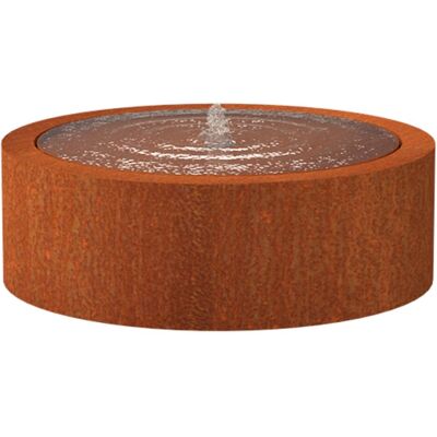 Adezz - Wassertisch Rund Corten-stahl Rost Braun/orange Wasserspiel Mit Pumpe & Led Verschiedene Größe 120x40 Cm Adezz - Wassertisch Rund Corten-stahl Rost Braun/orange Wasserspiel Mit Pumpe & Led Verschiedene Größe 120x40 Cm