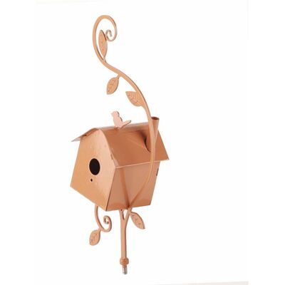 HEAT Vogelhaus Aus Metall Mit Pfosten, Vogelhaus Aus Antikem Metall, Gartendekoration, Landhausstil, Kolibri-vogelhauspfähle, Vogelhaus Aus Antikem Metall HEAT Vogelhaus Aus Metall Mit Pfosten, Vogelhaus Aus Antikem Metall, Gartendekoration, Landhausstil, Kolibri-vogelhauspfähle, Vogelhaus Aus Antikem Metall