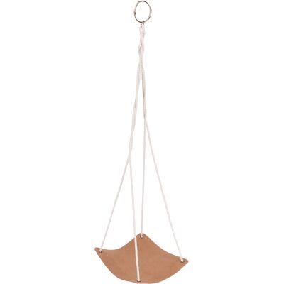 HEAT Hängender Blumentopf Aus Baumwollseil, 20 Cm Quadratischer Sockel Aus Braunem Pu-leder, Wandhalterung Für Sukkulenten, Gartendekoration. HEAT Hängender Blumentopf Aus Baumwollseil, 20 Cm Quadratischer Sockel Aus Braunem Pu-leder, Wandhalterung Für Sukkulenten, Gartendekoration.
