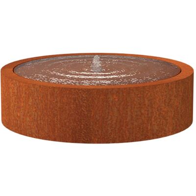 Adezz - Wassertisch Rund Corten-stahl Rost Braun/orange Wasserspiel Mit Pumpe & Led Verschiedene Größe 145x40cm Adezz - Wassertisch Rund Corten-stahl Rost Braun/orange Wasserspiel Mit Pumpe & Led Verschiedene Größe 145x40cm