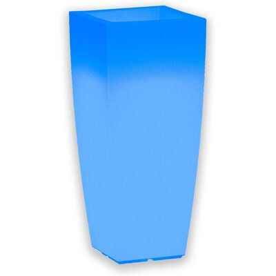 MONACIS Leuchtende Vase 'stilo Square Bright' Mit Dekoration, Mit Led, Für Den Außeneinsatz 'made In Italy -blau / Square 33 Cm / Mit Kabel MONACIS Leuchtende Vase 'stilo Square Bright' Mit Dekoration, Mit Led, Für Den Außeneinsatz 'made In Italy -blau / Square 33 Cm / Mit Kabel