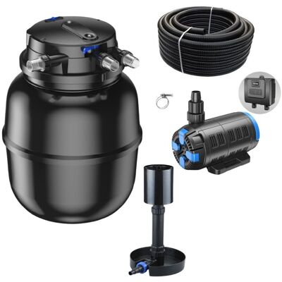 Aquaristikwelt24 - Druckteichfilter Set Cpu 50000 Regelbare Eco Pumpe 10m Schlauch Standskimmer Nr.60 Aquaristikwelt24 - Druckteichfilter Set Cpu 50000 Regelbare Eco Pumpe 10m Schlauch Standskimmer Nr.60