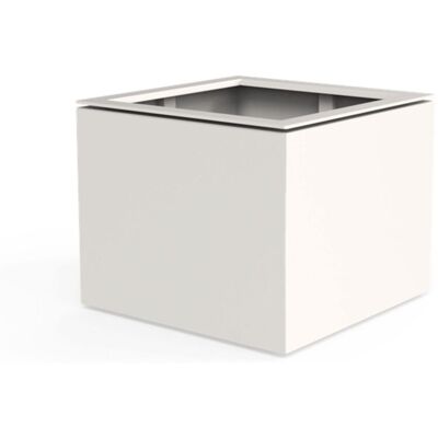 ADEZZ Dipott Pflanzgefäß Domus Quadratisch Aluminium Ral 9016 Verkehrsweiß Pflanzkübel 82x82x70 Cm ADEZZ Dipott Pflanzgefäß Domus Quadratisch Aluminium Ral 9016 Verkehrsweiß Pflanzkübel 82x82x70 Cm