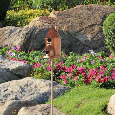 HEAT Vogelhaus Aus Metall Mit Pfosten, Vogelhaus Aus Antikem Metall, Gartendekoration, Landhausstil, Kolibri-vogelhauspfähle, Vogelhaus Aus Antikem Metall HEAT Vogelhaus Aus Metall Mit Pfosten, Vogelhaus Aus Antikem Metall, Gartendekoration, Landhausstil, Kolibri-vogelhauspfähle, Vogelhaus Aus Antikem Metall