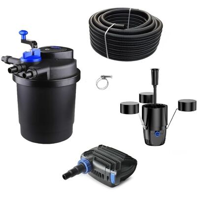AQUARISTIKWELT24 Druckteichfilter Set Cpf 2500 Mit 10w Eco Pumpe 10m Schlauch Externer Skimmer Nr.18 AQUARISTIKWELT24 Druckteichfilter Set Cpf 2500 Mit 10w Eco Pumpe 10m Schlauch Externer Skimmer Nr.18