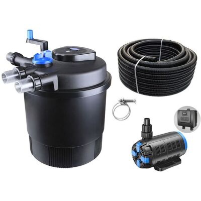 Aquaristikwelt24 - Druckteichfilter Set Cpf 20000 Regelbare Eco Pumpe 10m Schlauch Nr.39 Aquaristikwelt24 - Druckteichfilter Set Cpf 20000 Regelbare Eco Pumpe 10m Schlauch Nr.39