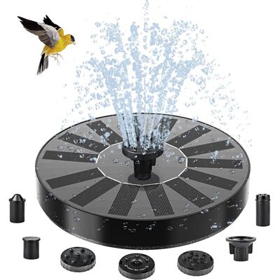 OEM Solarbetriebener Gartenbrunnen Mit Pumpe Und 6 Düsen, Vogeltränke, Teich, Terrasse, Dekoration OEM Solarbetriebener Gartenbrunnen Mit Pumpe Und 6 Düsen, Vogeltränke, Teich, Terrasse, Dekoration
