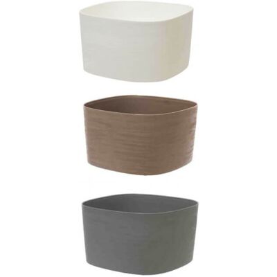 TERAPLAST Rodi Quadratische Vase Mit Wasserreserve – 37 X 37 H21 Cm TERAPLAST Rodi Quadratische Vase Mit Wasserreserve – 37 X 37 H21 Cm