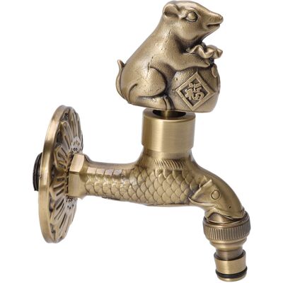 HEAT Antiker, Geschnitzter Wasserhahn Aus Bronze Und Kupfer, Retro-stil, Rostfrei, Für Garten Und Toilette, G1/2 Zoll, Eichhörnchen HEAT Antiker, Geschnitzter Wasserhahn Aus Bronze Und Kupfer, Retro-stil, Rostfrei, Für Garten Und Toilette, G1/2 Zoll, Eichhörnchen