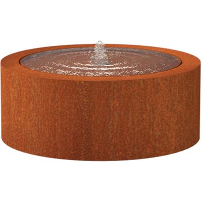 Adezz - Wassertisch Rund Corten-stahl Rost Braun/orange Wasserspiel Mit Pumpe & Led Verschiedene Größe 100x75 Cm Adezz - Wassertisch Rund Corten-stahl Rost Braun/orange Wasserspiel Mit Pumpe & Led Verschiedene Größe 100x75 Cm
