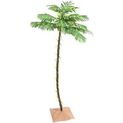 Künstliche Palme Mit 96 Leds Warmweiß 180 Cm - Vidaxl Künstliche Palme Mit 96 Leds Warmweiß 180 Cm - Vidaxl