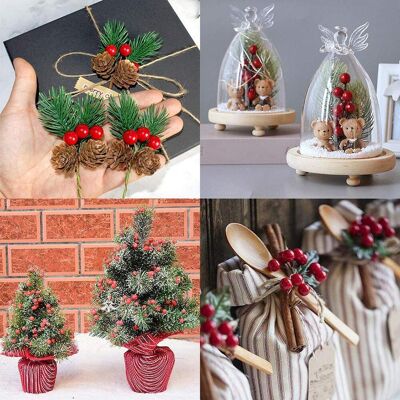 HEAT 100 Künstliche Stechpalmenbeeren, 10 Mm, Kunststoffbeeren, Dekoration Am Draht Für Weihnachtsbaumschmuck, Beerengirlanden, Blumenkränze, Diy-bastelarbeiten HEAT 100 Künstliche Stechpalmenbeeren, 10 Mm, Kunststoffbeeren, Dekoration Am Draht Für Weihnachtsbaumschmuck, Beerengirlanden, Blumenkränze, Diy-bastelarbeiten