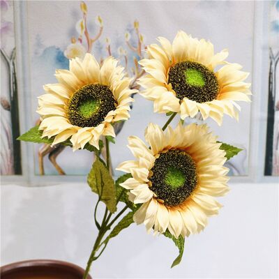 Minkurow Künstliche Sonnenblumen Mit Langem Stiel, Seidenblume, Sonnenblume Für Außendekoration, Zuhause, Hochzeit, Geburtstagsfeier In Gelber Farbe, 3er-pack Blumenstrauß (beige) Minkurow Künstliche Sonnenblumen Mit Langem Stiel, Seidenblume, Sonnenblume Für Außendekoration, Zuhause, Hochzeit, Geburtstagsfeier In Gelber Farbe, 3er-pack Blumenstrauß (beige)