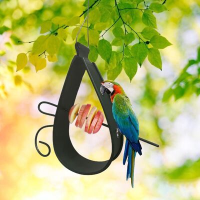 JUTE Hängender Vogelfutterspender Aus Metall Mit Fruchthalter, Dekoratives Element Für Garten Und Hof. JUTE Hängender Vogelfutterspender Aus Metall Mit Fruchthalter, Dekoratives Element Für Garten Und Hof.