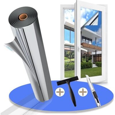 OEM Hitzebeständige Fensterfolie 45 X 400 Cm, Spiegelfolie Für Sichtschutz Im Innen- Und Außenbereich, Pet, Uv-sonnenschutz OEM Hitzebeständige Fensterfolie 45 X 400 Cm, Spiegelfolie Für Sichtschutz Im Innen- Und Außenbereich, Pet, Uv-sonnenschutz