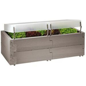 Juwel Gardenstar Hochbeet Woody Set 130 x 60 x 52 cm, inkl. 2 Thermohauben Hochbeete aus Kunststoff