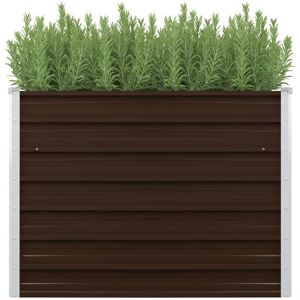 SWEIKO Garten-Hochbeet Braun 100 x 40 x 77 cm Verzinkter Stahl VDFF29840DE