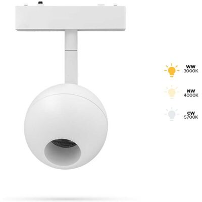 OEM Weiße Schienenkugel-scheinwerferleuchte 10w Q80 Für Slim Track Und Fiberflex Schienen 48vdc 3cct 3000k, 4000k, 5700k OEM Weiße Schienenkugel-scheinwerferleuchte 10w Q80 Für Slim Track Und Fiberflex Schienen 48vdc 3cct 3000k, 4000k, 5700k