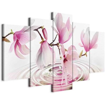 ARTGEIST Bild – Magnolien Am Wasser (5-teilig) Breites Rosa ARTGEIST Bild – Magnolien Am Wasser (5-teilig) Breites Rosa