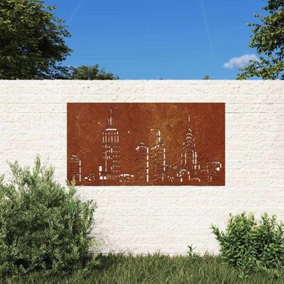 Garten-wanddeko 105x55 Cm Cortenstahl Skyline-design Vidaxl Garten-wanddeko 105x55 Cm Cortenstahl Skyline-design Vidaxl