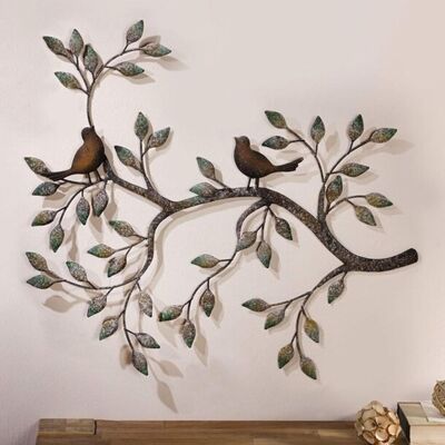 AIDUCHO Art-déco-wandvogel, Ein Liebesvogelpaar Auf Ästen, Hängende Metallwandskulptur, Retro-wanddekoration Aus Schmiedeeisen, 58 X 48 Cm AIDUCHO Art-déco-wandvogel, Ein Liebesvogelpaar Auf Ästen, Hängende Metallwandskulptur, Retro-wanddekoration Aus Schmiedeeisen, 58 X 48 Cm
