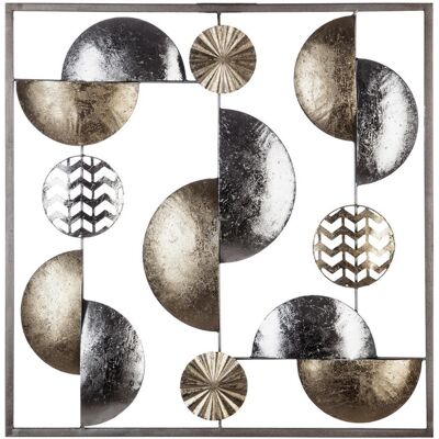 Atmosphera - Wanddekoration Gold & Silver Metall 50 X 50 Cm Mutilcolore Atmosphera - Wanddekoration Gold & Silver Metall 50 X 50 Cm Mutilcolore