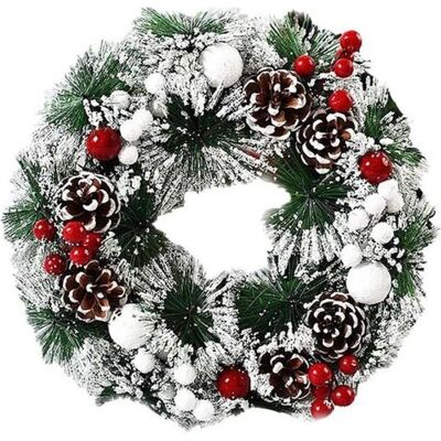 OEM Weihnachtskranz – 30 Cm – Für Haustüren Im Innen- Und Außenbereich – Festliche Dekoration OEM Weihnachtskranz – 30 Cm – Für Haustüren Im Innen- Und Außenbereich – Festliche Dekoration