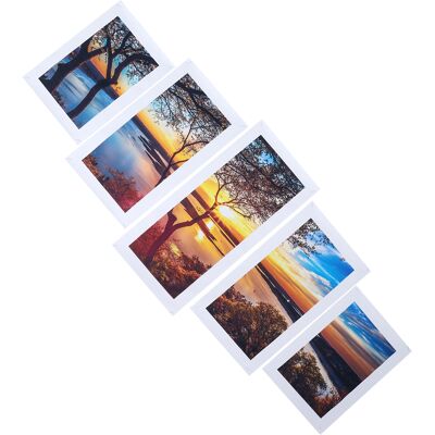 HEAT 5-teiliges Wandbild-set, See-sonnenuntergangslandschaft Auf Leinwand, Moderne Wohnzimmerdekoration, Künstlerisches Gemälde HEAT 5-teiliges Wandbild-set, See-sonnenuntergangslandschaft Auf Leinwand, Moderne Wohnzimmerdekoration, Künstlerisches Gemälde