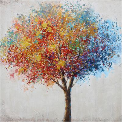 Kuateh - Kuatéh Abstraktes Bild 100x100cm Bäume der Farben Öl auf Leinwand - Mehrfarben Kuateh - Kuatéh Abstraktes Bild 100x100cm Bäume der Farben Öl auf Leinwand - Mehrfarben