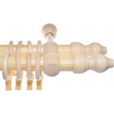 OEM Doppelfarbige Gardinenstange Aus Kiefernholz, 100 Cm, Klassisch OEM Doppelfarbige Gardinenstange Aus Kiefernholz, 100 Cm, Klassisch