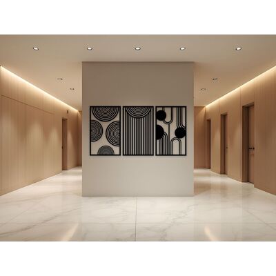 OEM Große Wanddekoration „geometrisches Triptychon“ + Zusätzliches Gemälde, Geometrisches Triptychon, 178 X 98 Cm + Zusätzliches Gemälde OEM Große Wanddekoration „geometrisches Triptychon“ + Zusätzliches Gemälde, Geometrisches Triptychon, 178 X 98 Cm + Zusätzliches Gemälde