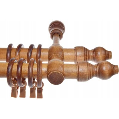 OEM Doppelfarbige Gardinenstange Aus Eichenholz, 100 Cm, Klassisch OEM Doppelfarbige Gardinenstange Aus Eichenholz, 100 Cm, Klassisch