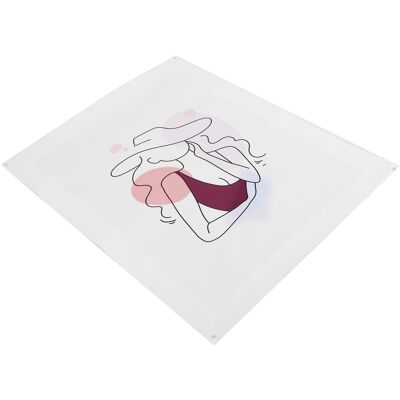 HEAT Rahmenloses Leinwandbild, Abstrakte Illustration Eines Mädchengesichts, Künstlerisches Gemälde Für Wohnzimmer, Schlafzimmer, Moderne Malerei. HEAT Rahmenloses Leinwandbild, Abstrakte Illustration Eines Mädchengesichts, Künstlerisches Gemälde Für Wohnzimmer, Schlafzimmer, Moderne Malerei.