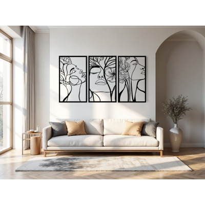 OEM Wanddekoration Aus Holz „frauengesichter“ + Zusätzliches Gemälde „frauengesichter“ 178 X 98 Cm + Zusätzliches Gemälde OEM Wanddekoration Aus Holz „frauengesichter“ + Zusätzliches Gemälde „frauengesichter“ 178 X 98 Cm + Zusätzliches Gemälde
