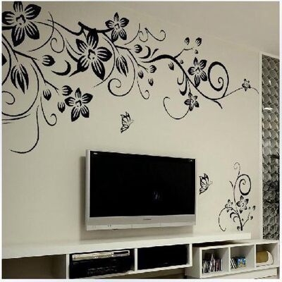 OEM Klassische Wanddekoration Mit Schwarzen Blumen Für Das Wohnzimmer Wandtattoo/poster OEM Klassische Wanddekoration Mit Schwarzen Blumen Für Das Wohnzimmer Wandtattoo/poster