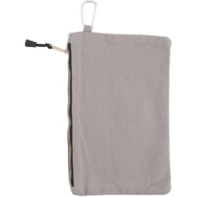 HEAT Mehrzweck-werkzeugtasche Aus Canvas, Wasserdicht, Tragbar, Mit Reißverschluss Und Karabinerhaken Zur Aufbewahrung, Grau HEAT Mehrzweck-werkzeugtasche Aus Canvas, Wasserdicht, Tragbar, Mit Reißverschluss Und Karabinerhaken Zur Aufbewahrung, Grau