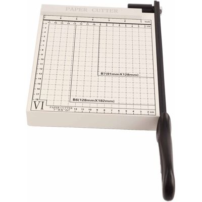 HEAT Manueller Papierschneider, Präziser Und Sauberer Schnitt, A5-papierschneider Mit Gebogenem Griff Und Positionierungslineal Für Schule Und Büro, Stahl HEAT Manueller Papierschneider, Präziser Und Sauberer Schnitt, A5-papierschneider Mit Gebogenem Griff Und Positionierungslineal Für Schule Und Büro, Stahl