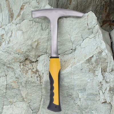 JUTE Geologenhammer, Erkundungshammer, Spitzkopfhammer, Flachkopfhammer, Spitzer Schnabel, Geologischer Erkundungshammer In Entenschnabelform, Gelber Griff, Großer Spitzer Geologenhammer JUTE Geologenhammer, Erkundungshammer, Spitzkopfhammer, Flachkopfhammer, Spitzer Schnabel, Geologischer Erkundungshammer In Entenschnabelform, Gelber Griff, Großer Spitzer Geologenhammer