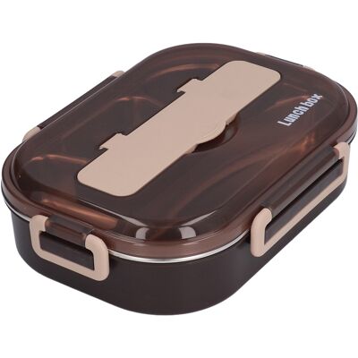 HEAT Edelstahl-lunchbox, Isoliert, Für Büroangestellte, Schüler Und Kinder, Separate Lunchbox, Schwarze Karte, Vier Fächer, Einzel-lunchbox HEAT Edelstahl-lunchbox, Isoliert, Für Büroangestellte, Schüler Und Kinder, Separate Lunchbox, Schwarze Karte, Vier Fächer, Einzel-lunchbox