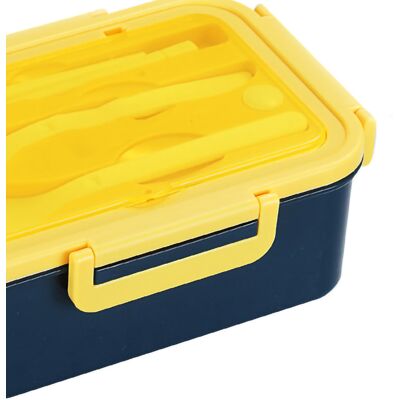 HEAT Große Bento-lunchbox Mit Fächern, Aus Lebensmittelechtem Polypropylen, 1400 Ml Fassungsvermögen, Klassisches Blau, Ideal Für Zuhause, Büro, Schule Oder Schüler. HEAT Große Bento-lunchbox Mit Fächern, Aus Lebensmittelechtem Polypropylen, 1400 Ml Fassungsvermögen, Klassisches Blau, Ideal Für Zuhause, Büro, Schule Oder Schüler.