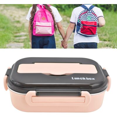 JUTE Isolierte Lunchbox Aus Edelstahl 304, Unterteilt, Ideal Für Büroangestellte, Kinder Und Schulkinder, Rosa. JUTE Isolierte Lunchbox Aus Edelstahl 304, Unterteilt, Ideal Für Büroangestellte, Kinder Und Schulkinder, Rosa.
