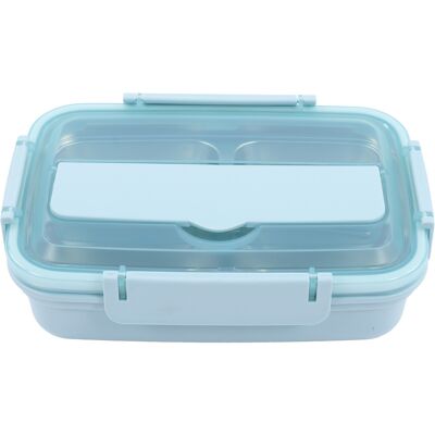 HEAT Lunchbox Aus Edelstahl 304 Mit 4 Fächern, Ideal Für Schule Und Büro (blau). HEAT Lunchbox Aus Edelstahl 304 Mit 4 Fächern, Ideal Für Schule Und Büro (blau).