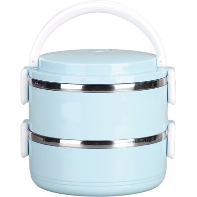 HEAT Thermos-lunchbox, Stapelbar, Isolierte Warmhaltebox, Runde Lunchbox Aus Edelstahl 304, Doppelwandig, Verstärkt (blau) HEAT Thermos-lunchbox, Stapelbar, Isolierte Warmhaltebox, Runde Lunchbox Aus Edelstahl 304, Doppelwandig, Verstärkt (blau)